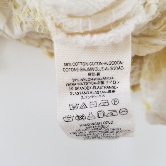 Free People Crinkle Cold Shoulder Blouse M - Picture 5 of 5